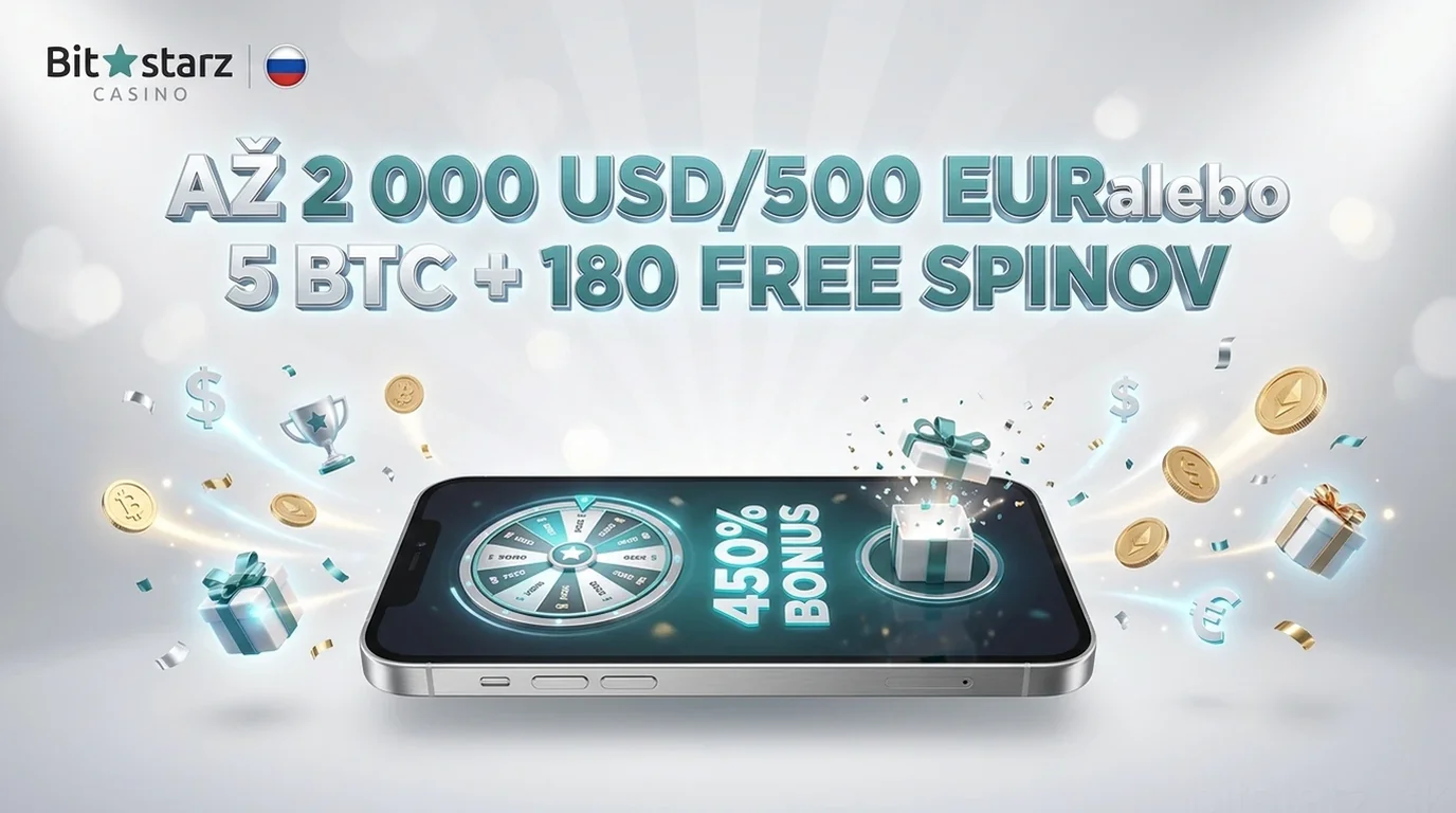 AŽ 2 000 USD/500 EURalebo 5 BTC + 180 FREE SPINOV